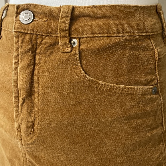 Brandy Melville Tan Corduroy Mini Skirt, Size Small - Picture 2 of 8